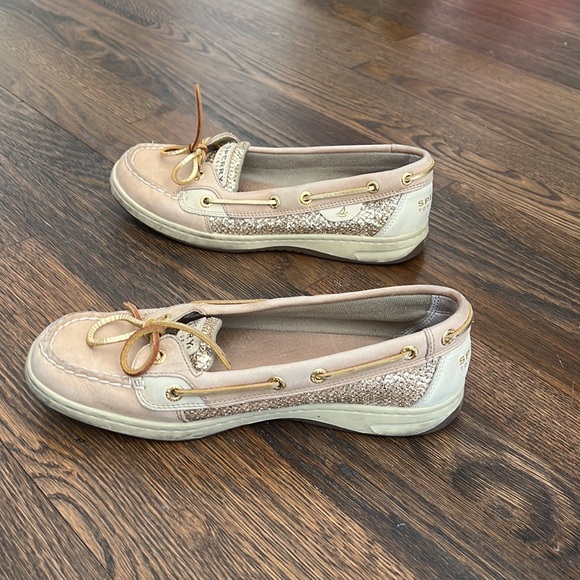 Gold Sparkly Sperry Topsiders 